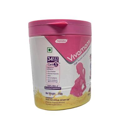 Vivamom High Protein Maternal Nutrition Supplement Powder Jar - Kesar Badam Flavour 250 g - Nutritional Supplements