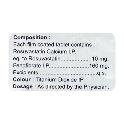 ROZUTIN F 10 Tablet 10's - High Cholesterol-Dys