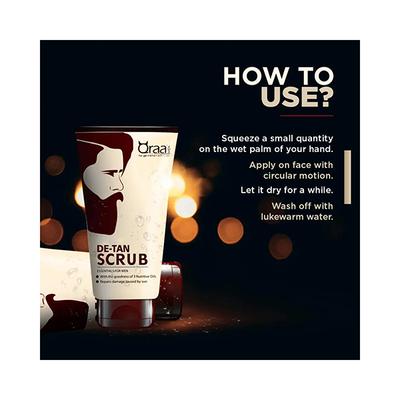 Qraamen De-Tan Scrub - Essentials For Men 100gm - Face Scrubs