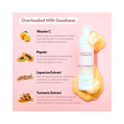 Prolixr Spot Correction Vitamin C Foaming Cleanser 80 ml - Face Wash & Cleansers