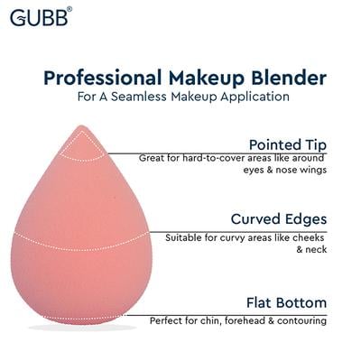 GUBB Beauty Blender Set of 4 - Peach & Pink 100 gm - Sponges & Applicators