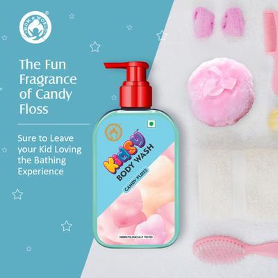 Mom & World Kidsy Body Wash - Candy Floss 240 ml - Baby Body Wash