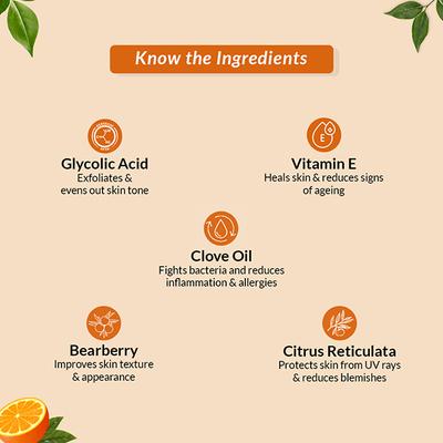 Fixderma Orange Face Wash With Vitamin E and Bearberry Tan Removal Face Wash 75 gm - Face Wash & Cleansers