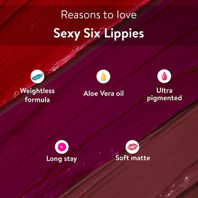 Belora Paris Sexy Six Lippies (1.2 g x 6N) - Lipsticks