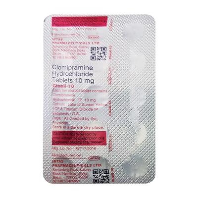 CLONIL 10 Tablet 15's - Depression-Ant