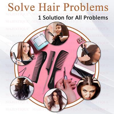 Majestique Professional Wide Comb, Tail Comb, Dresser Hair Comb for All Hair Types and Styles 1's - Hair Combs