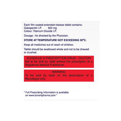 GABATOR GRS 600 Tablet 10's - Epilepsy/Convulsion-Ant