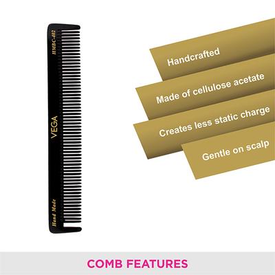 Vega Handcrafted Comb (Hmbc - 402) - Hair Combs