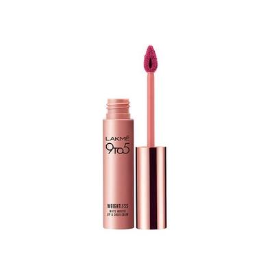 Lakme 9 to 5 Weightless Mousse Lip & Cheek Color - Fuchsia Sude 9 gm - Liquid Lipsticks