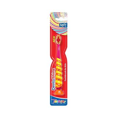 Dentoshine Twister Toothbrush for Kids Pink 100 gm - Toothbrushes