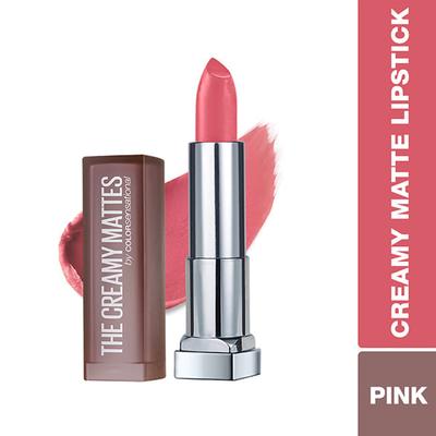 Maybelline New York Color Sensational Creamy Matte Lipstick, 642 Pop of Pink 3.9 gm - Lipsticks