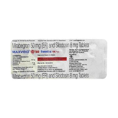 MAXVOID M 50 Tablet 10's - Bladder And Prostate Disorders-Dru