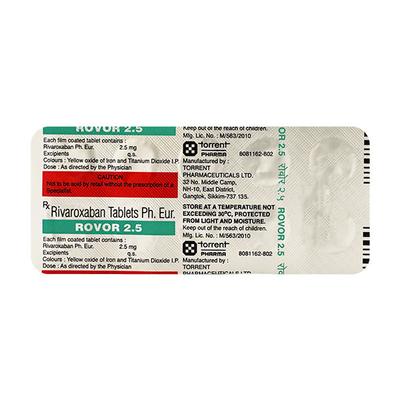 ROVOR 2.5 Tablet 10's - Blood Clot-Ant