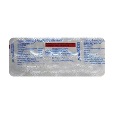 Disperzyme CD Tablet 10'S - Pain relief-Ant