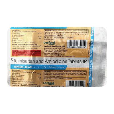 TELVILITE 40 AM Tablet 15's - Hypertension-Ana