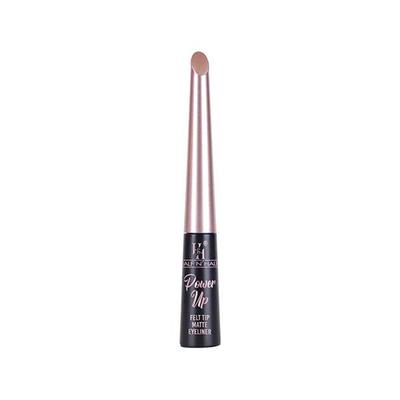 Half N Half Power Up Felt Tip Matte Eyeliner, 24H Long Lasting- Supreme Black 4.8 ml - Eyeliners