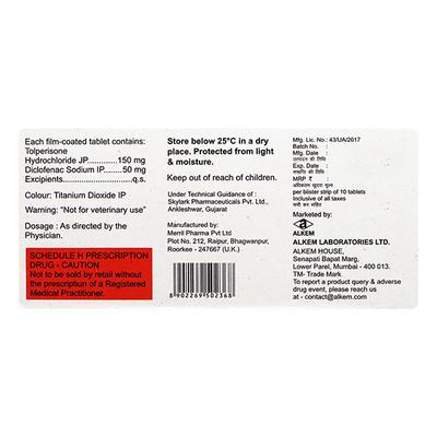 Tolkem D Tablet 10'S - Muscle Cramps/Spasticity-Mus
