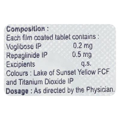 VOLIX R 0.2/0.5 Tablet 10's - Diabetes-Ant