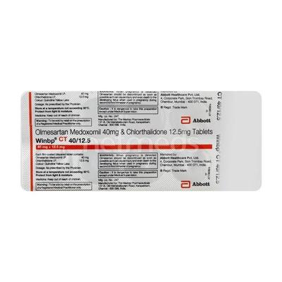 Winbp CT 40/12.5mg Tablet 10'S - Hypertension-Ang
