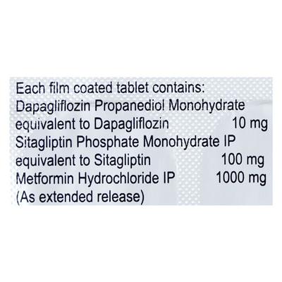 SITARED MD XR 1000 Tablet 7's - Diabetes-Ant