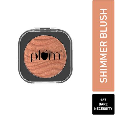 Plum Cheek-A-Boo Shimmer Blush Highly Pigmented Effortless Blending 100% Vegan & Cruelty Free 127 Bare Necessity 4.5 gm - Blushes