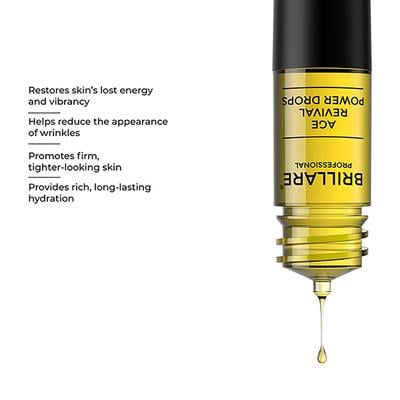 Brillare Professional Age Revival Power Drops Natural Face Serum Aragn Oil, Rose and Bakuchioil 15 ml - Face Serum