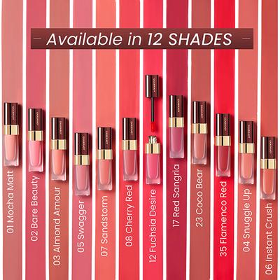 Charmacy Milano Stunning Longstay Liquid Lip (Cherry Red) 5.6 ml - Liquid Lipsticks