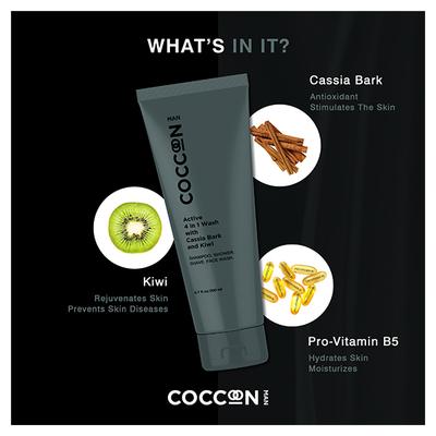Coccoon Active 4 in 1 Wash 200 ml - Face Wash & Cleansers