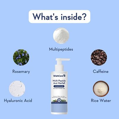 Wishcare Multi Peptide Rice Water Anti Hairfall Conditioner - Rosemary, Capilia Longa, HA and Caffeine 200 ml - Conditioners