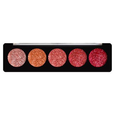 Profusion Cosmetics 5 Shade Glitter Eye Shadow Pallete Ruby Gems (4.5 gm) - Eye Shadow Palettes
