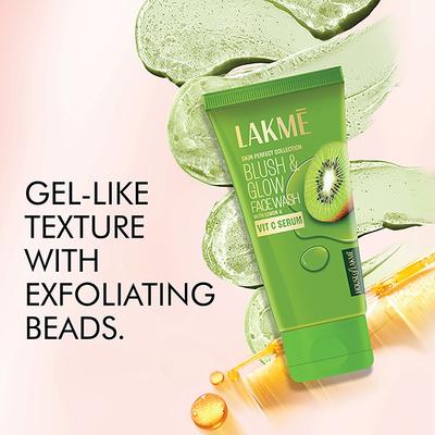 Lakme Blush and Glow Refreshing Face Wash with Vitamin C Serum and Kiwi Fruit Extracts 150 gm - Face Wash & Cleansers