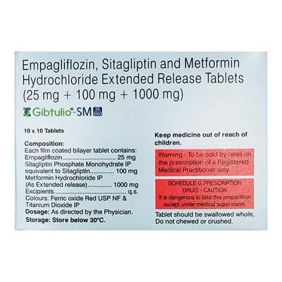 GIBTULIO SM 25/1000 Tablet 10's - Diabetes-Ant