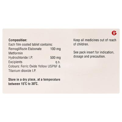 REMO ZEN M 500mg Tablet 10's - Diabetes-Ant