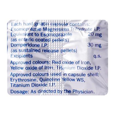 NEKSIUM D 20mg Capsule 10's - Ulcer/Reflux/Flatulence-Aaa