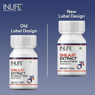 Inlife Shilajit Extract 500 mg Veg Capsule 60's - Sh.Shilajit Ghan - Sexual Care