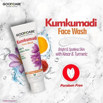 Goodcare Kumkumadi Face Wash - Kesar and Turmeric 100 ml - Personal Care (Ayush)
