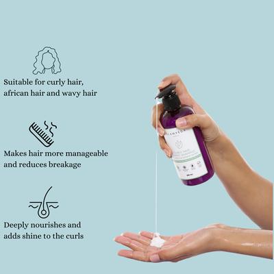 Glamveda Curly Hair Expert Damage Repair and Anti Frizz Shampoo 300 ml - Shampoos
