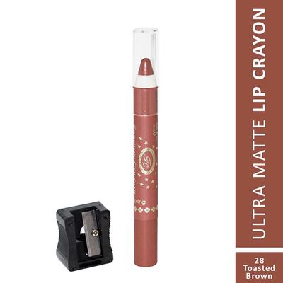 Fashion Colour Lip Crayon, Waterproof, Long Lasting, 28 Toasted Brown 2.8 gm - Lip Crayons