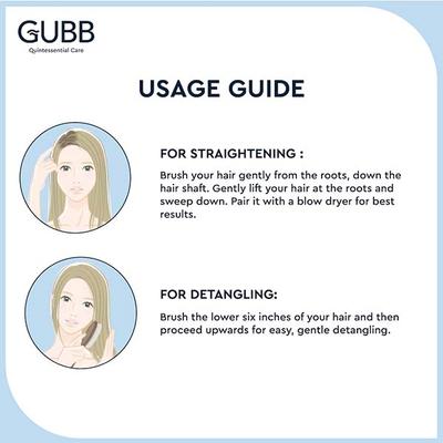 GUBB Paddle Hair Brush, Medium - Vogue Range 180 gm - Hair Brushes