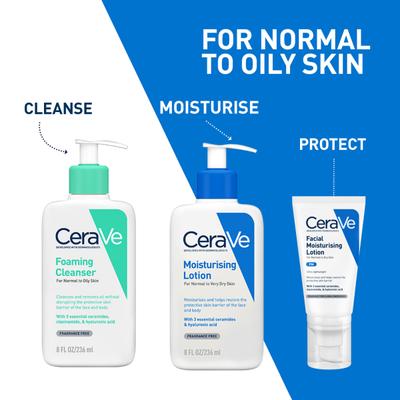 CeraVe Foaming Cleanser For Normal To Oily Skin 236 ml - Face Wash & Cleansers