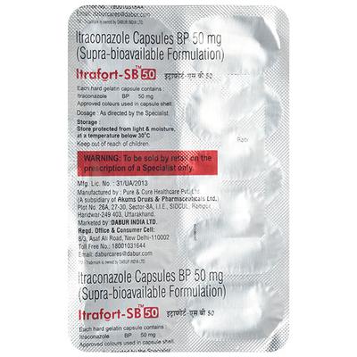 ITRAFORT SB 50 Capsule 10's - Fungal Infections-Anf
