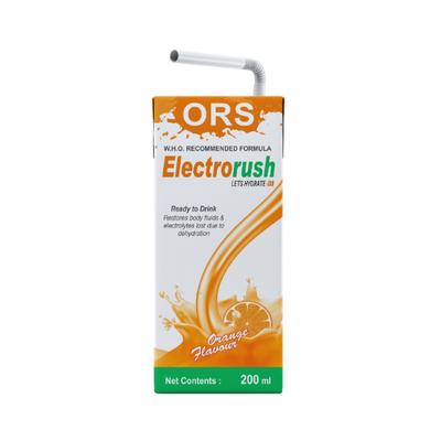Electrorush ORS Liquid - Orange Flavour 200 ml - Energy Drinks
