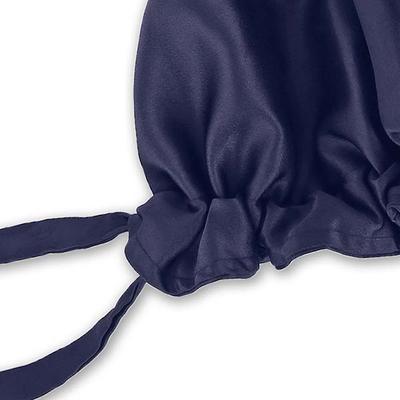 Mueras Silk Satin Hair Bonnet Navy Blue 1's - Hair Clips/Bands