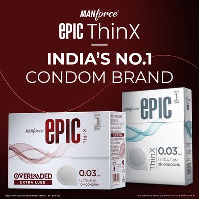Manforce Epic Thinx Overloaded 3S Condoms 3's - Plain/Flavoured Condoms