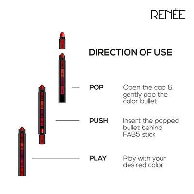 RENEE Fab Bullet L 20 Red Rave 1.5 gm - Lipsticks