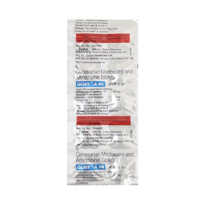 Olmy A 40mg Tablet 10'S - Hypertension-Cal