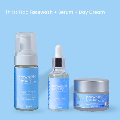BrownSkin Beauty Thirst Trap Face Serum Day Cream Face Wash Combo Bum Bag 2's - Face Washes