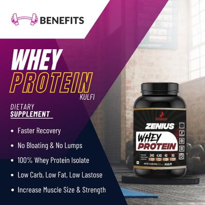 Zenius Whey Protein Powder - Kulfi Flavour 1 kg - Whey Proteins