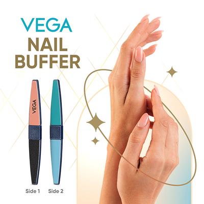 Vega Nail Buffer For Nail Polishing, Shaping & Finishing, Salon & Home Use, Pack Of 2 (Vc2Nb-01) - Nail Care