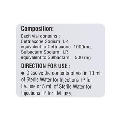 BACTOSUL Injection 1.5gm : Price, Uses, Side Effects | Netmeds